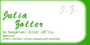 julia zoller business card